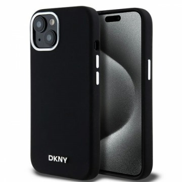 DKNY DKHMP14SSMCHLK iPhone 14 | 15 | 13 6.1" czarny|black hardcase Liquid Silicone Small Metal Logo MagSafe