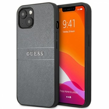 GUHCP13MPSASBGR Guess PU Leather Saffiano Case for iPhone 13 Grey