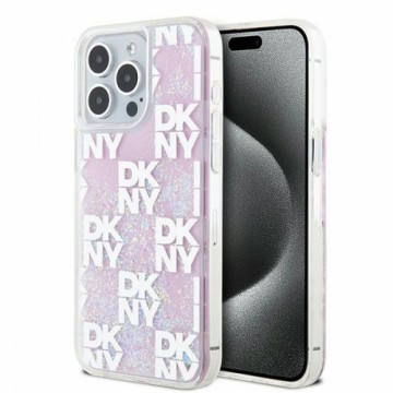 DKNY DKHCP15XLCPEPP iPhone 15 Pro Max 6.7" różowy|pink hardcase Liquid Glitter Multilogo
