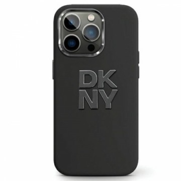 DKNY DKHCP15SSMCBSK iPhone 15 | 14 | 13 6.1" czarny|black hardcase Liquid Silicone Metal Logo