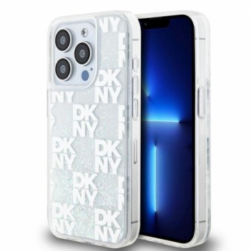 DKNY DKHCP15LLCPEPT iPhone 15 Pro 6.1" biały|white hardcase Liquid Glitter Multilogo