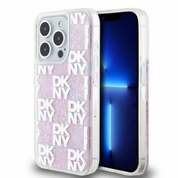 DKNY DKHCP15LLCPEPP iPhone 15 Pro 6.1" różowy|pink hardcase Liquid Glitter Multilogo