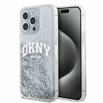 DKNY DKHCP15LLBNAET iPhone 15 Pro 6.1" biały|white hardcase Liquid Glitter Big Logo