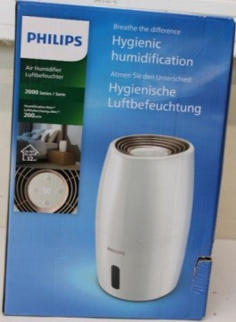 Philips   SALE OUT.  HU2716/10 Humidifier, room space up to 32 m2, tank capacity 2L, White  HU2716/10 Humidifier 17 W Water tank capacity 2 L Suitable for rooms up to 32 m² NanoCloud evaporation Humidification capacity 200 ml/hr White DAMAGED PACKAGING | 