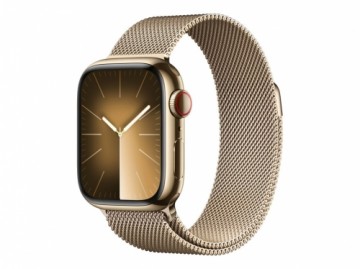 Apple   Watch Series 9 GPS + Cellular 41mm Gold Stainless Steel Case with Gold Milanese Loop