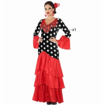 Bigbuy Carnival Маскарадные костюмы для взрослых Чёрный Красный Танцовщица фламенко Испания