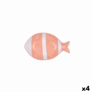Блюдо Quid Kaleido Коралл Керамика Рыба 14 x 9 x 3 cm (4 штук)