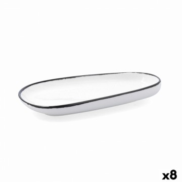 Плоская тарелка Ariane Vital Filo Белый Чёрный Керамика Прямоугольный 27 cm (8 штук)