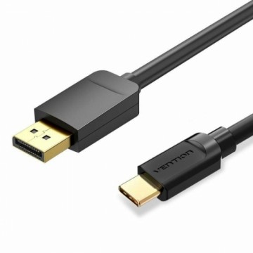 USB-C uz Display Porta Adapteris Vention CGYBF Melns 1 m