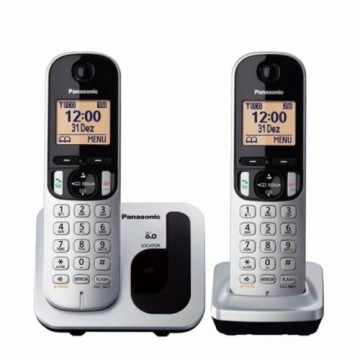 Беспроводный телефон Panasonic KX-TGC212 (2 pcs) Янтарь Серебристый Металлик