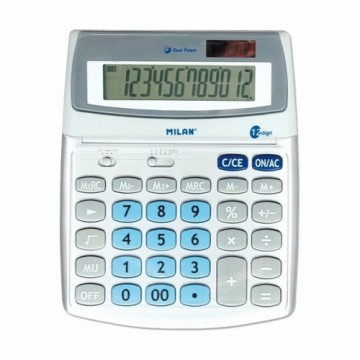 Kalkulators Milan 152512BL Balts Metāls