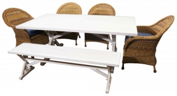 Besk Dārza komplekts, galds ar solu un 4 krēsliem