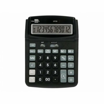 Kalkulators Liderpapel XF39 Melns Plastmasa