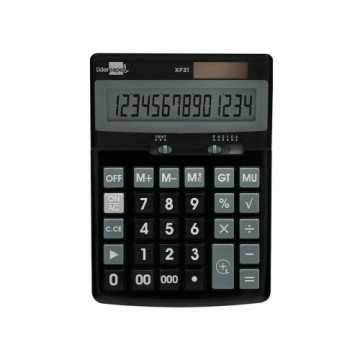 Kalkulators Liderpapel XF31 Melns Plastmasa