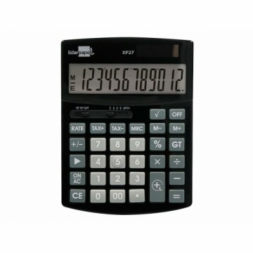 Kalkulators Liderpapel XF27 Melns Plastmasa