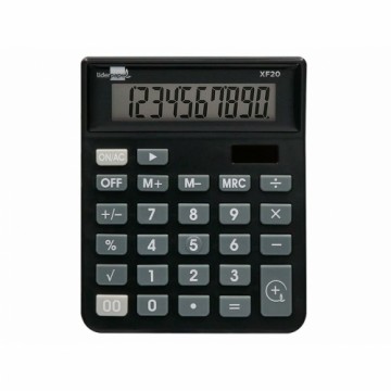 Kalkulators Liderpapel XF20 Melns Plastmasa