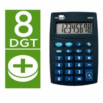 Kalkulators Liderpapel XF02 Zils Plastmasa