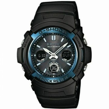 Мужские часы Casio G-Shock AWG-M100A-1A Синий Чёрный