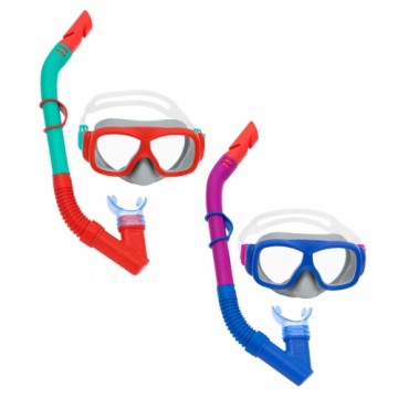 Детские очки для ныряния с трубкой Bestway Синий Оранжевый Разноцветный