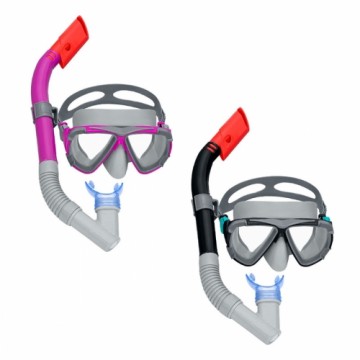 Детские очки для ныряния с трубкой Bestway Чёрный Розовый Для взрослых Разноцветный
