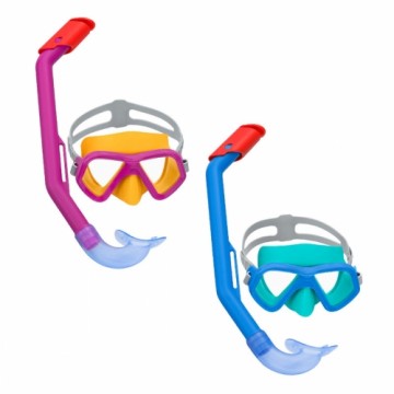 Детские очки для ныряния с трубкой Bestway Синий Фуксия Разноцветный