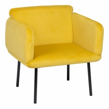 Bigbuy Home atzveltnes krēsls Dzeltens Melns 100 % poliesters 76 x 64 x 77 cm