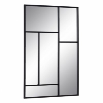 Bigbuy Home Sienas spogulis Melns Stikls Dzelzs Vertikāli 60 x 2 x 90 cm
