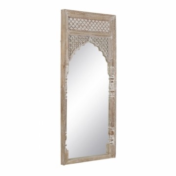 Bigbuy Home Garderobes spogulis Balts Dabisks Stikls Mango koks Koks MDF Vertikāli 76 x 7 x 176,5 cm