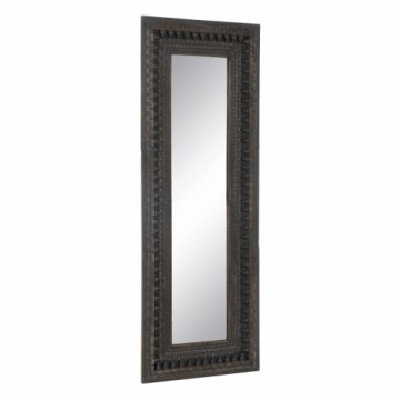 Bigbuy Home Garderobes spogulis Tumši brūns Stikls Mango koks Koks MDF Vertikāli 67,3 x 5,1 x 176,5 cm