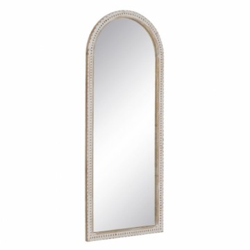 Bigbuy Home Sienas spogulis Balts Dabisks Stikls Mango koks Koks MDF Vertikāli 60,9 x 3,8 x 152,4 cm