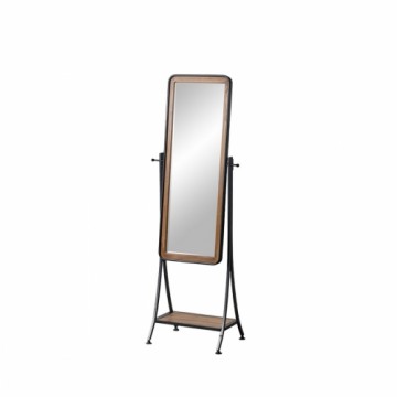 Bigbuy Home Garderobes spogulis Melns Dabisks 62 x 42 x 174 cm