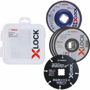 Bosch X-LOCK Trenn- und Fächerschleifscheiben-Set 125mm, CMW, Trennscheibe