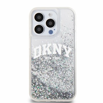 DKNY Liquid Glitter Arch Logo Case for iPhone 14 Pro Max Transparent