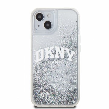 DKNY Liquid Glitter Arch Logo Case for iPhone 14 Transparent