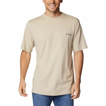 Vīriešu Krekls ar Īsām Piedurknēm Columbia Csc Basic Logo™ Gaiši brūns Kalns