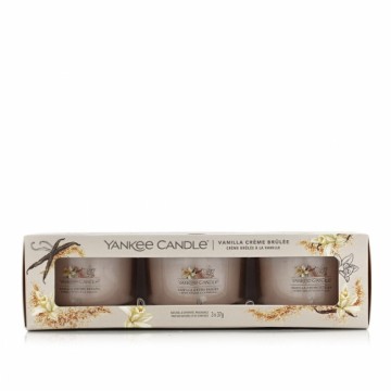 Aromatizētās sveces Komplekts Yankee Candle Vanilla Crème Brûlée 37 g 3 gb.