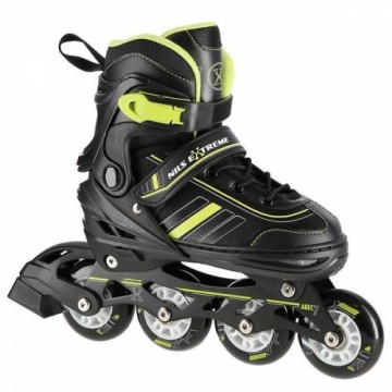 NILS EXTREME NH18191 2IN1 INLINE SKATES BLACK/LIME SIZE. M (34-38) WITH INTERCHANGEABLE HOCKEY SKATES