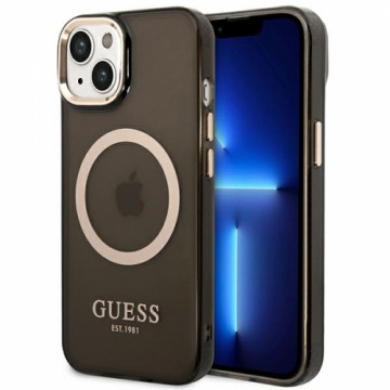 Guess Translucent MagSafe Compatible Case for iPhone 14 Plus Black