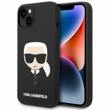 Karl Lagerfeld Liquid Silicone Karl Head Case for iPhone 14 Plus Black