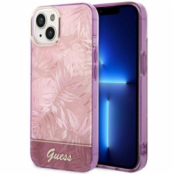 Guess PC|TPU Jungle Case for iPhone 14 Plus Pink
