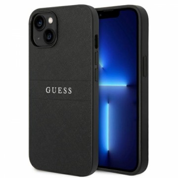 Guess PU Leather Saffiano Case for iPhone 14 Plus Black