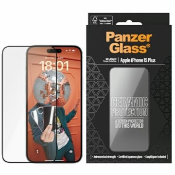 PanzerGlass Ceramic Protection iPhone 15 Plus 6.7" Ultra-Wide-Fit Screen Protection Easy Aligner Included 2839