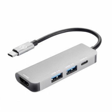 USB-C-разветвитель Celly Prohub Серый (1 штук)