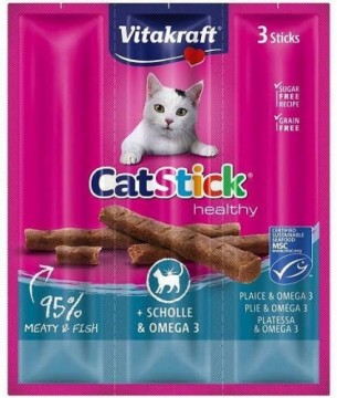 VITAKRAFT CatStick Mini with flounder and Omega-3 - cat treats - 3 pcs