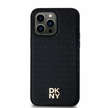 DKNY DKHMS24SPSHRPSK S24 S921 czarny|black hardcase Leather Pattern Metal Logo MagSafe