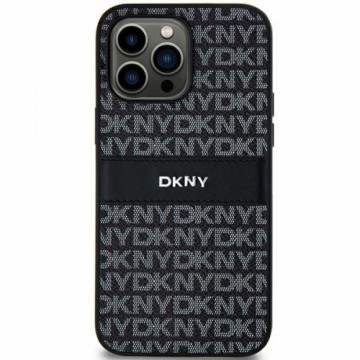 DKNY DKHCS24SPRTHSLK S24 S921  czarny|black hardcase Leather Mono Stripe & Metal Logo