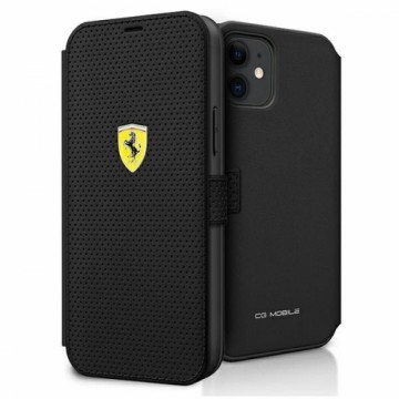 Ferrari FESPEFLBKP12SBK iPhone 12 mini 5,4" czarny|black book On Track Perforated