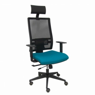 Biroja krēsls ar galvas atbalstu P&C B10CRPC Zaļš/Zils
