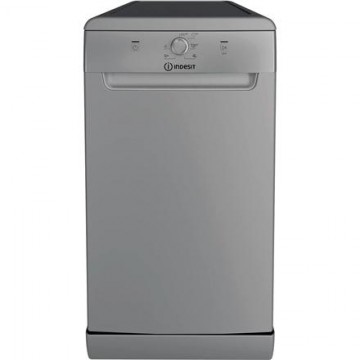 Indesit Dishwasher | DF9E 1B10 S | Free standing | Width 45 cm | Number of place settings 9 | Number of programs 6 | Energy efficiency class F | Silver