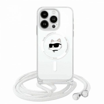 Karl Lagerfeld KLHMP13MHCCHNT iPhone 13 | 14 | 15 6.1" hardcase transparent IML Choupette Head & Cord Magsafe